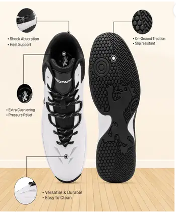 Casual Sneaker Shoes for Men | Soft Cushioned Insole, Slip-Resistance Casuals For Men (Black, White , 8) (Copy) - Image 6